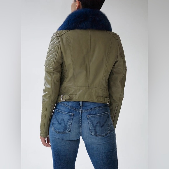 SIPOS New York leather jacket with fur collar new with tags - Picture 2 of 2